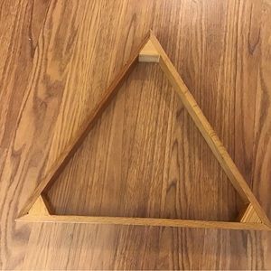 Vintage Excalibur wood pool ball triangle rack